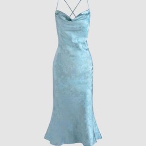 Cider Satin Tie back Dress